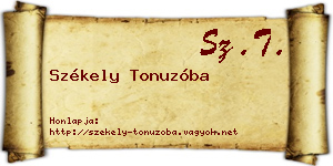 Székely Tonuzóba névjegykártya